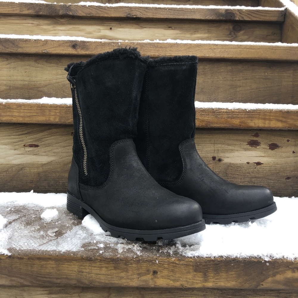 Sorel Emelie Foldover Winter Boots Black 7.5